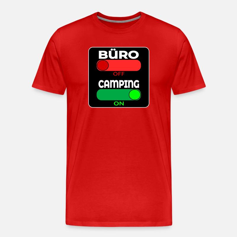 CAMPING SPRÜCHE - Männer Premium Bio T-Shirt - Rot