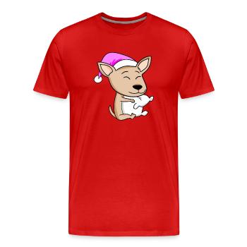 Hund Hunderasse Pyrenäenberghund - Männer Premium Bio T-Shirt - Rot - Vorne - Damien (186cm)