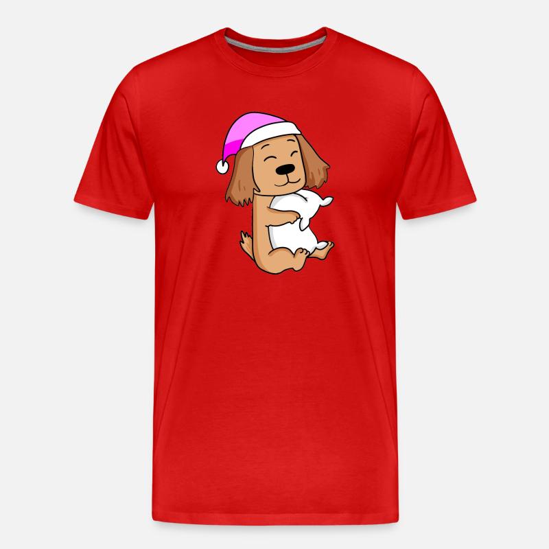 Hund Hunderasse English Cocker Spaniel - Männer Premium Bio T-Shirt - Rot