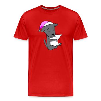 Dog Dog breed Italian wind chime - Men's Premium Organic T-Shirt - red - Front - Damien (186cm)