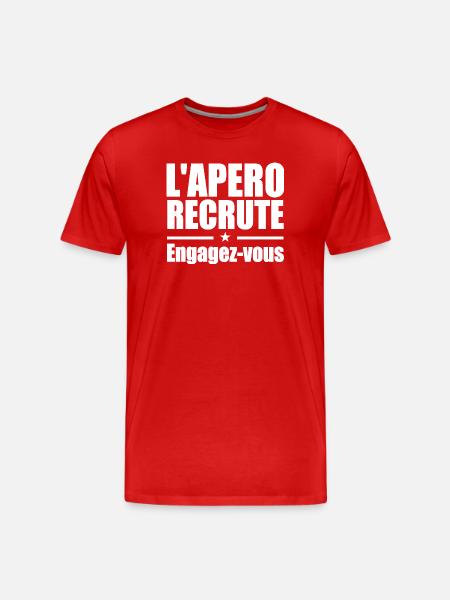 L'apéro recrute Engagez-vous - T-shirt bio Premium Homme - rouge
