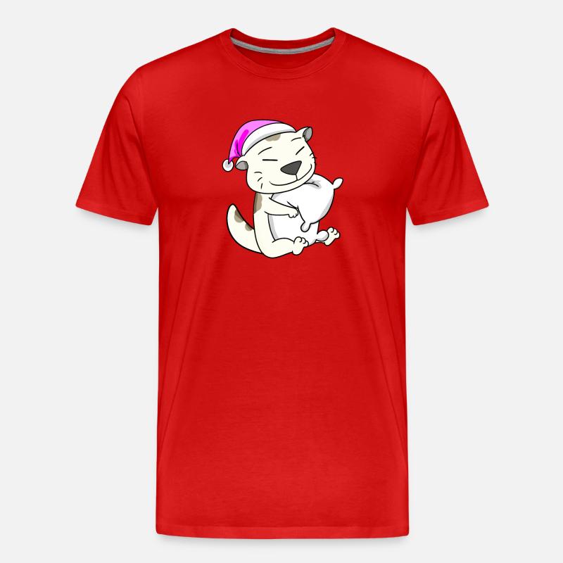 Chat race devon rex - T-shirt bio Premium Homme - rouge
