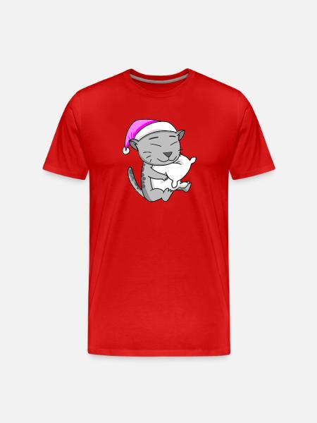 Egyptian Mau - Men's Premium Organic T-Shirt - red