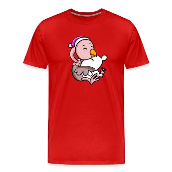 Bouquet avec oreiller et bonnet de couchage - T-shirt bio Premium Homme - rouge - Devant - Damien (186cm)
