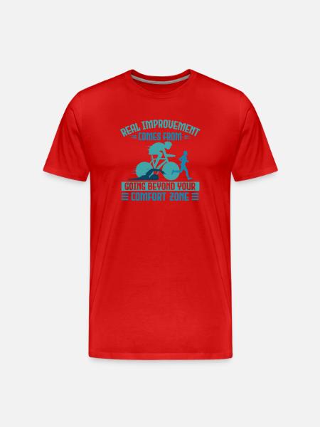 Triathletes Aren't Born They're Made - Men's Premium Organic T-Shirt - red
