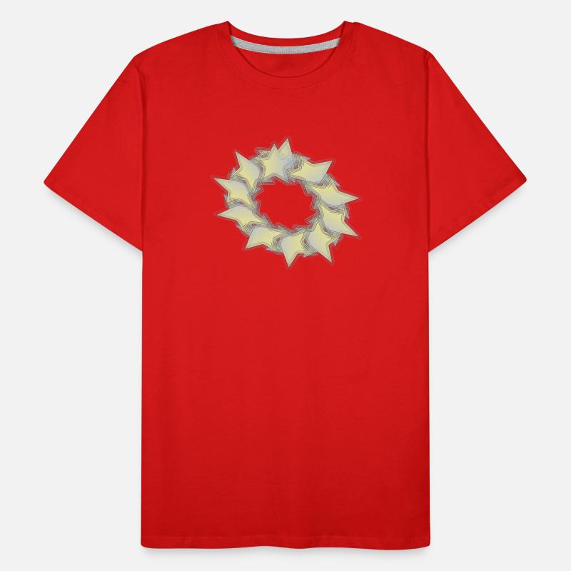 Pattern Star Circle effect Men's Premium Organic T-Shirt