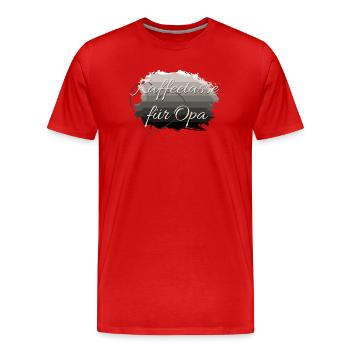 Tasse à café pour grand-père - T-shirt bio Premium Homme - rouge - Devant - Damien (186cm)