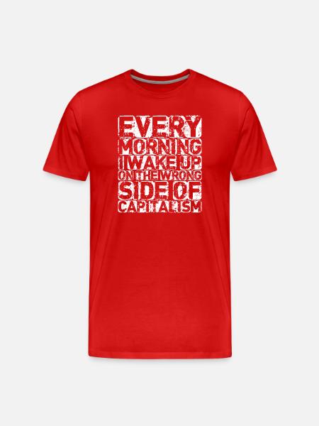 The Wrong Side (dark) - Men's Premium Organic T-Shirt - red