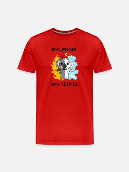 Koala - Engel und Teufel - Männer Premium Bio T-Shirt - Rot
