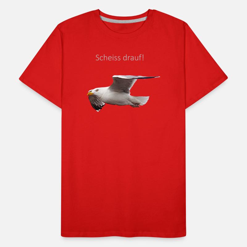 Möwe im Flug Spruch Männer Premium Bio T-Shirt