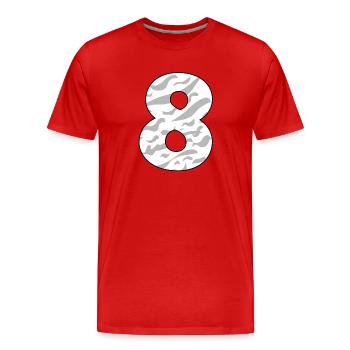 8 - Männer Premium Bio T-Shirt - Rot - Vorne - Damien (186cm)