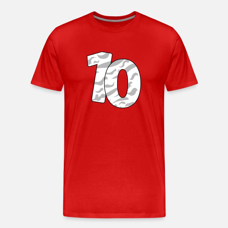 10 - Männer Premium Bio T-Shirt - Rot