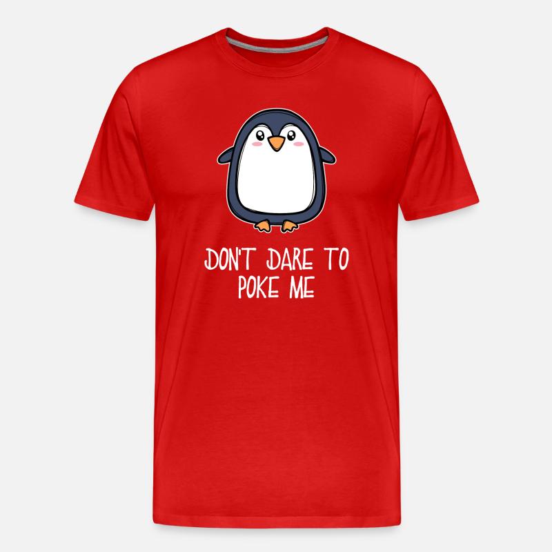 Antarktis Tier süß Pinguin Seevogel Statement - Männer Premium Bio T-Shirt - Rot