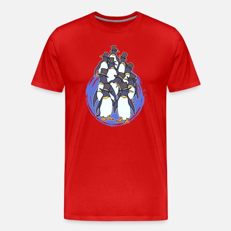 Kalt Eis Pinguin Tier Antarktis Seevogel - Männer Premium Bio T-Shirt - Rot