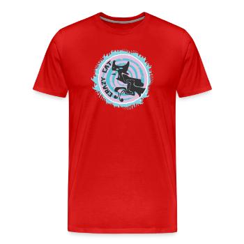 Unusual cat design - Men's Premium Organic T-Shirt - red - Front - Damien (186cm)