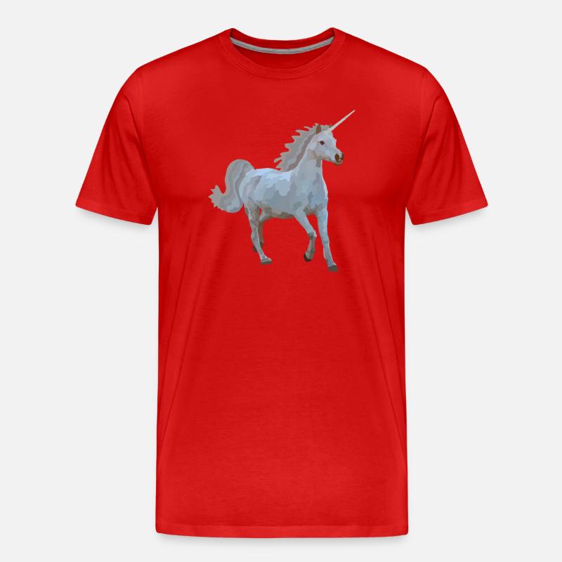 Elron, das Einhorn - Männer Premium Bio T-Shirt - Rot