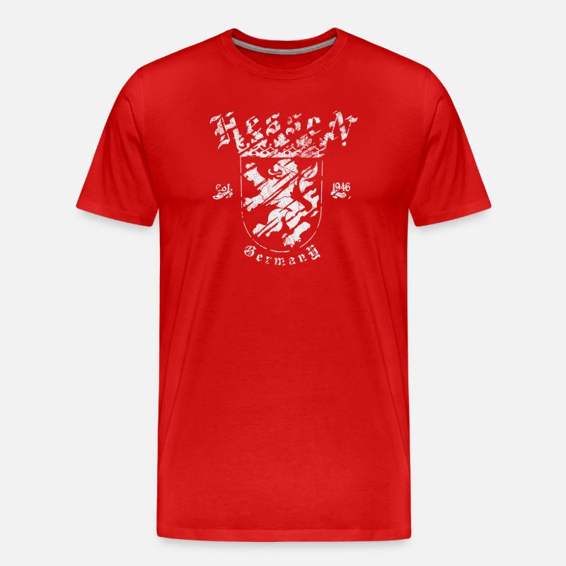Hessen - Männer Premium Bio T-Shirt - Rot