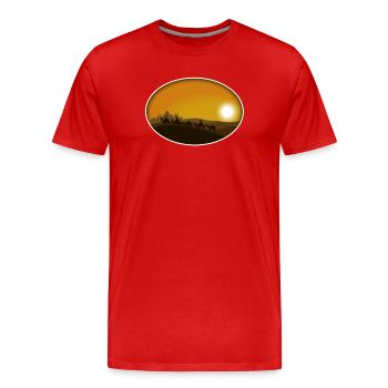 De loin - T-shirt bio Premium Homme - rouge - Devant - Damien (186cm)
