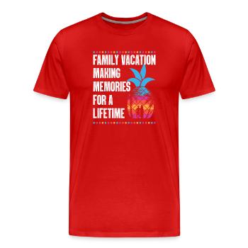 Family Vacation Making Memories Lifetime - Men's Premium Organic T-Shirt - red - Front - Damien (186cm)
