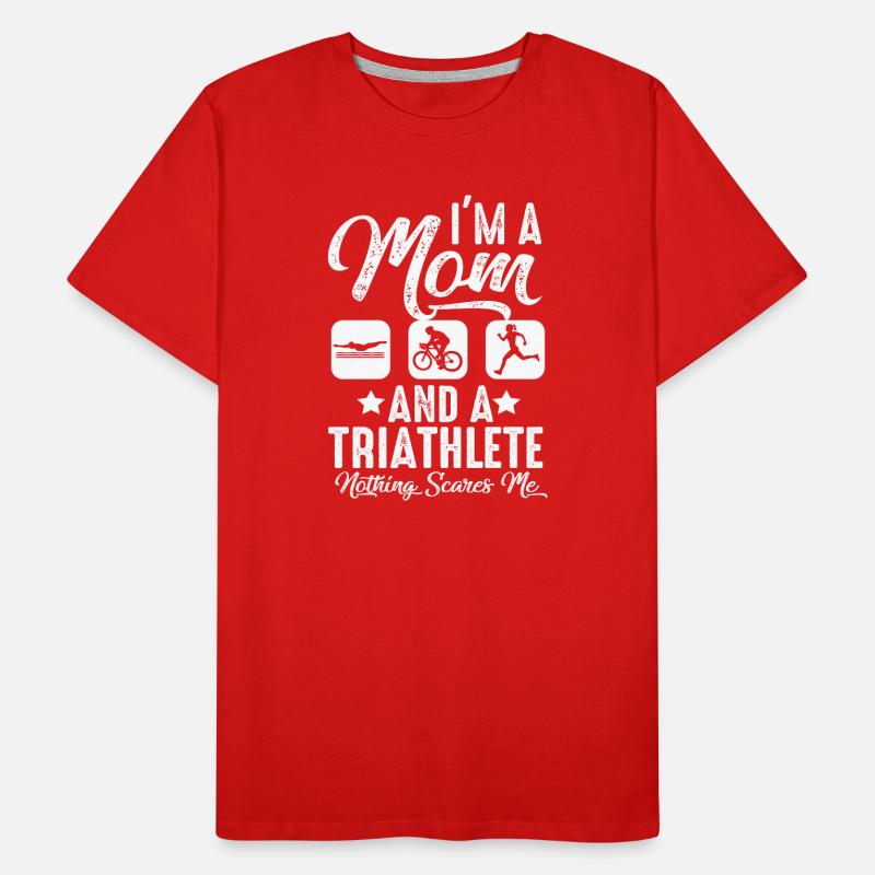 Ich Bin Eine Mutter Und Ein Triathlet Männer Premium Bio T-Shirt