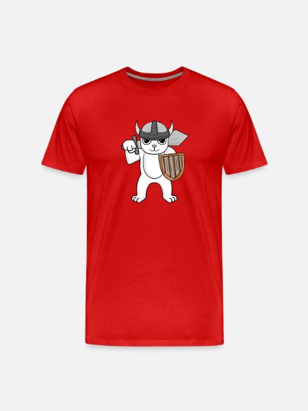 Viking Bear - Men's Premium Organic T-Shirt - red