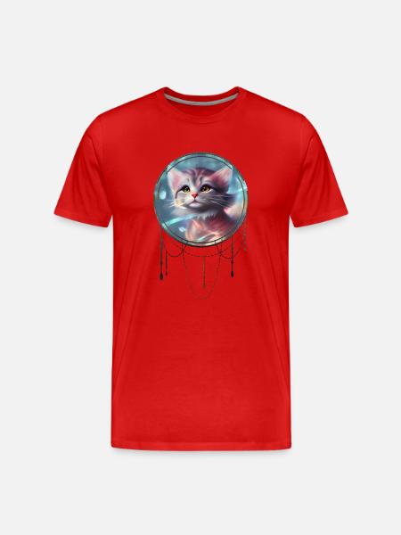 Cute little kitten - Men's Premium Organic T-Shirt - red