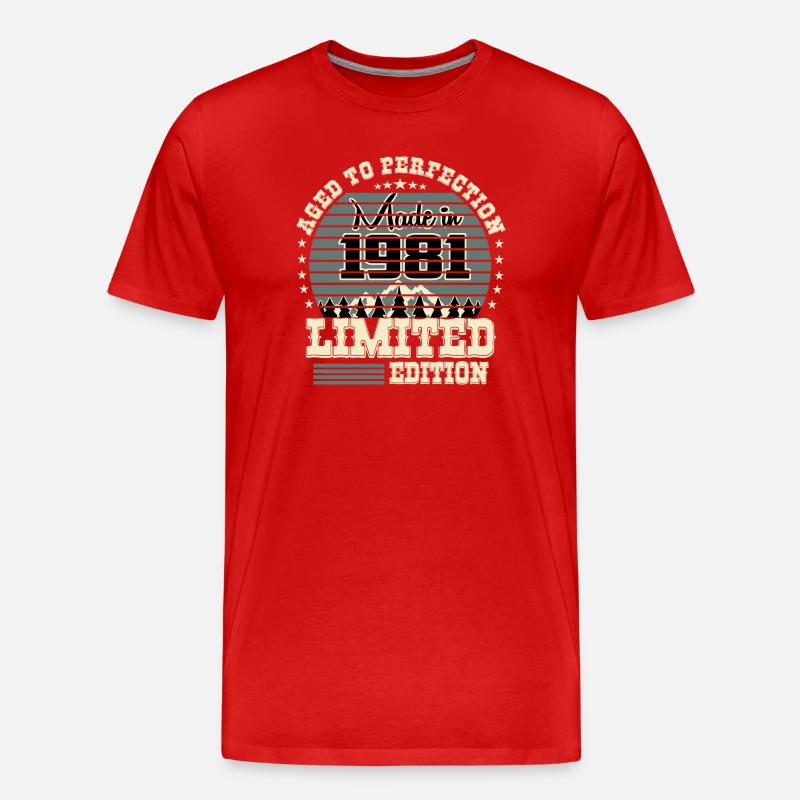 1981 Limited Edition - Männer Premium Bio T-Shirt - Rot