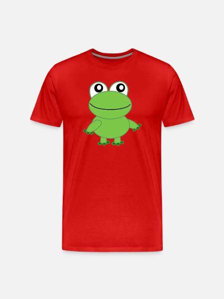 Frosch - Männer Premium Bio T-Shirt - Rot