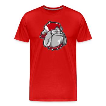 Bulldog Mascotte Street Grunge - T-shirt bio Premium Homme - rouge - Devant - Damien (186cm)