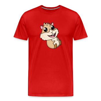 Guinea pig - Men's Premium Organic T-Shirt - red - Front - Damien (186cm)