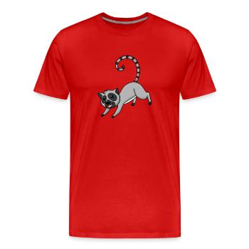 Lemur for children - Men's Premium Organic T-Shirt - red - Front - Damien (186cm)