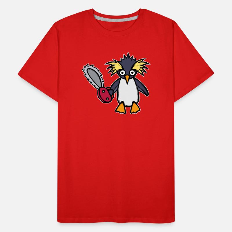 Vogel Pinguin Tier Zoo Seevogel Arktis Männer Premium Bio T-Shirt