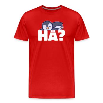 Pinguin Kälte Seevogel Spruch Tier Vogel Arktis - Männer Premium Bio T-Shirt - Rot - Vorne - Damien (186cm)