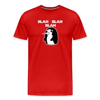 Vintage Pinguin Arktis Spruch Kälte Vogel Tier - Männer Premium Bio T-Shirt - Rot - Vorne - Damien (186cm)