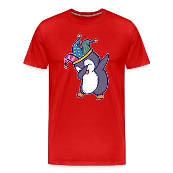 Oiseau de mer Cool Sweet Penguin Animal Drôle d’oiseau - T-shirt bio Premium Homme - rouge - Devant - Damien (186cm)