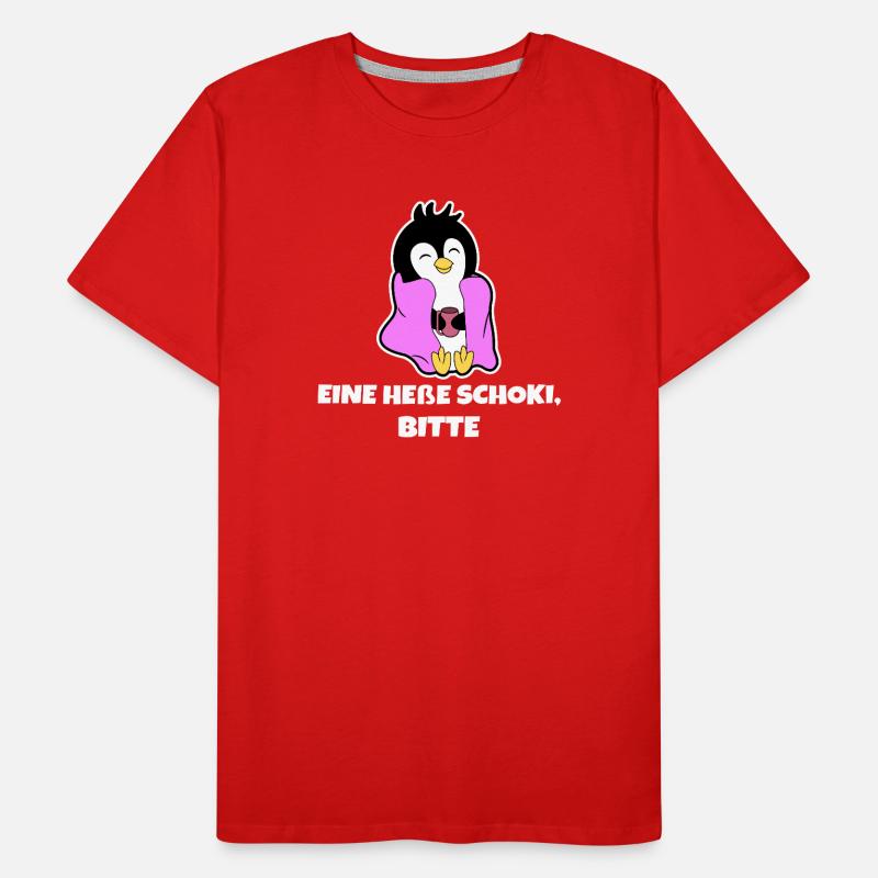 Kalt Pinguin Vogel Tier Statement Südpol Seevogel Männer Premium Bio T-Shirt