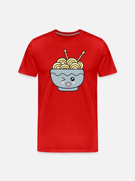 Kawaii Noodles Ramen - Men's Premium Organic T-Shirt - red