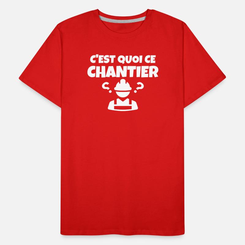 construction site, site manager, construction Men's Premium Organic T-Shirt