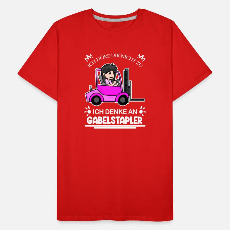 Staplerfahrerin Gabelstapler Lager Logistik Damen Männer Premium Bio T-Shirt