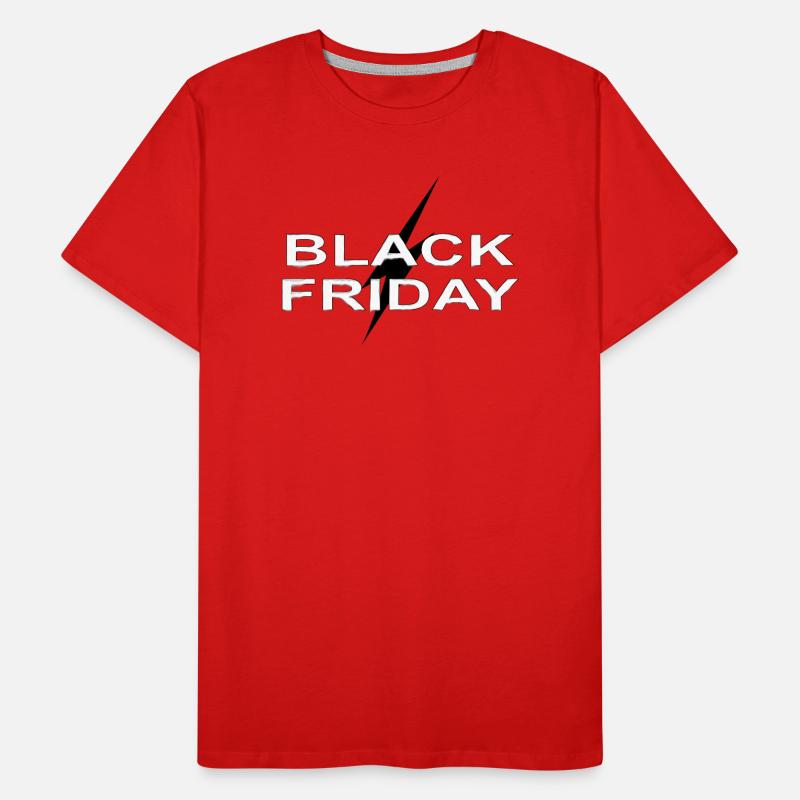 Vendredi Noir Contraste Typographique T-shirt bio Premium Homme