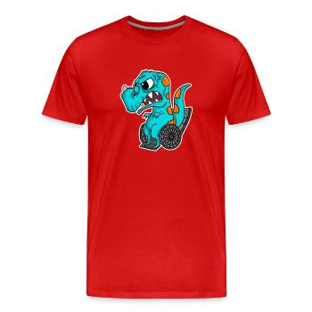 Vieux dinosaure - T-shirt bio Premium Homme - rouge - Devant - Damien (186cm)