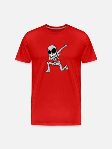 Skeleton dabbing - Men's Premium Organic T-Shirt - red