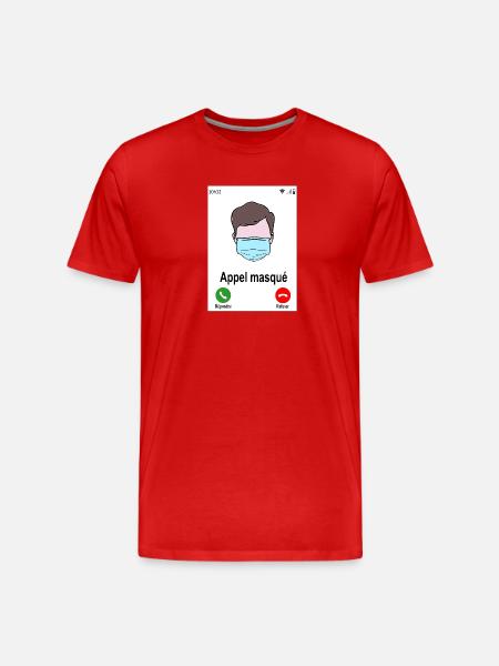 Appel masqué - T-shirt bio Premium Homme - rouge