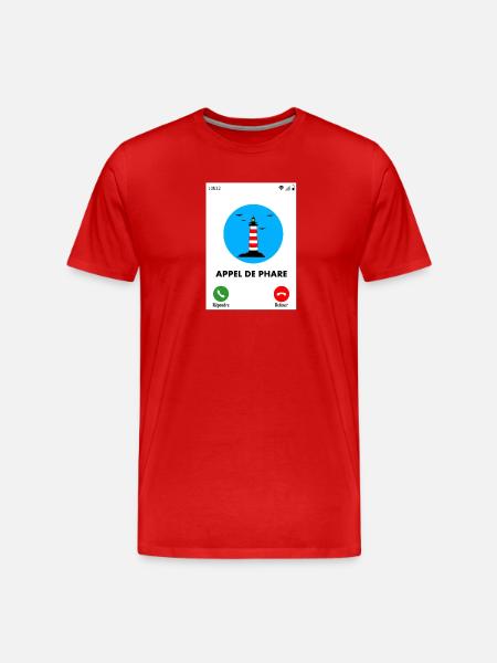 Appel de phare - T-shirt bio Premium Homme - rouge