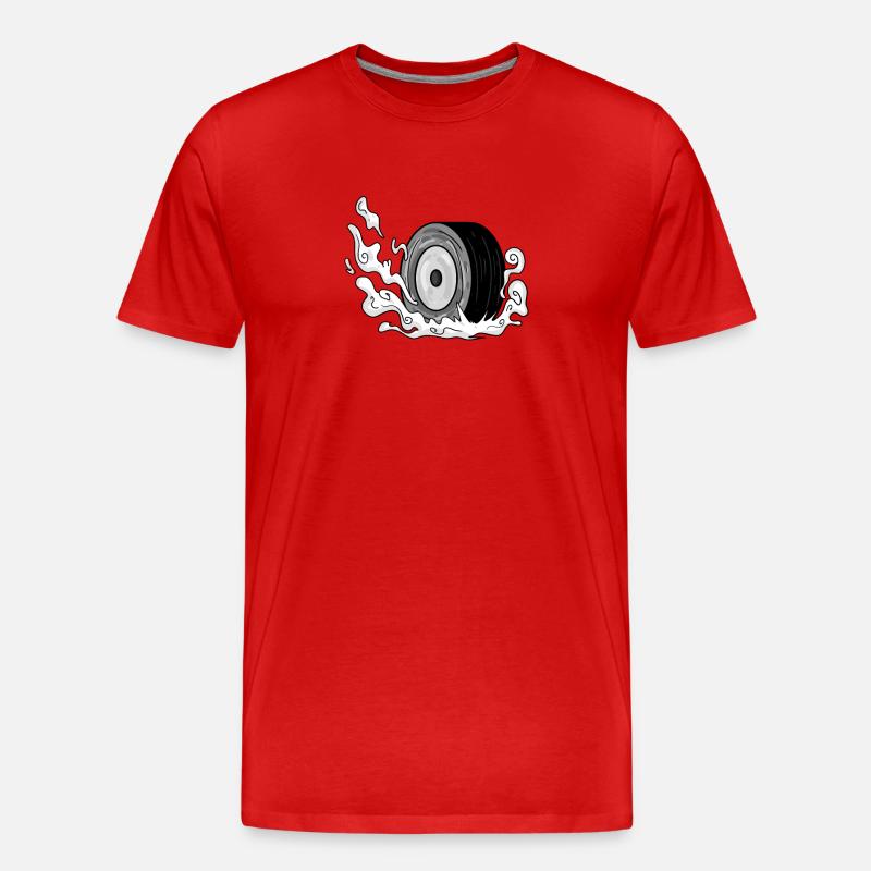 Driften Reifen - Männer Premium Bio T-Shirt - Rot
