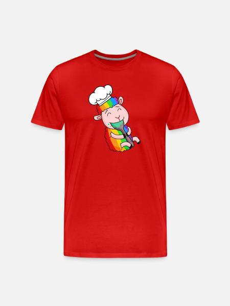 Cuisinier de mouton mignon - T-shirt bio Premium Homme - rouge