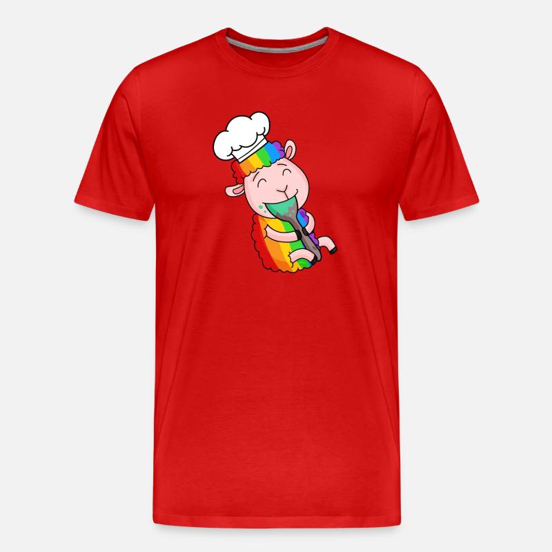 Cuisinier de mouton mignon - T-shirt bio Premium Homme - rouge