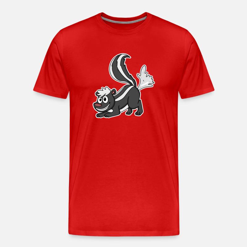 Skunks Stinktier - Männer Premium Bio T-Shirt - Rot