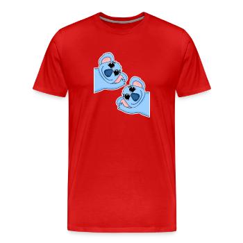 Koala Koalas - T-shirt bio Premium Homme - rouge - Devant - Damien (186cm)