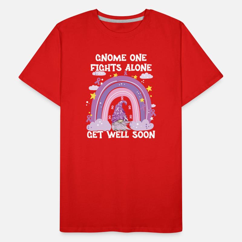Gnome One Fights Alone Bauchspeicheldrüsenkrebs Männer Premium Bio T-Shirt